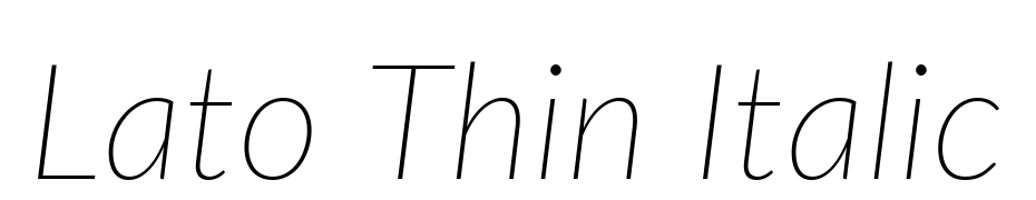 Lato Thin Italic cкачати шрифт безкоштовно
